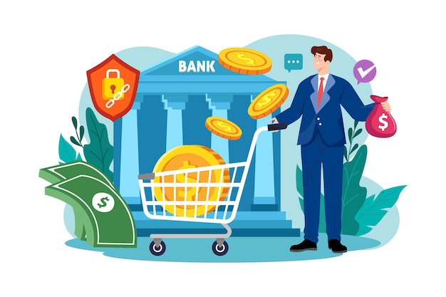 Business person taking a business loan