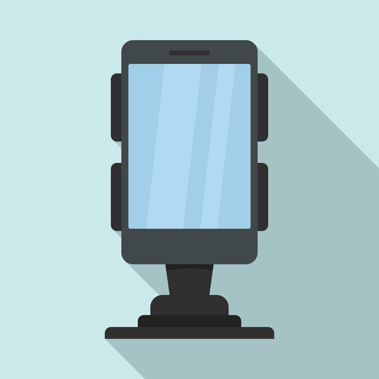 Vector business phone holder icon flat illustration of business phone holder vector icon for web design