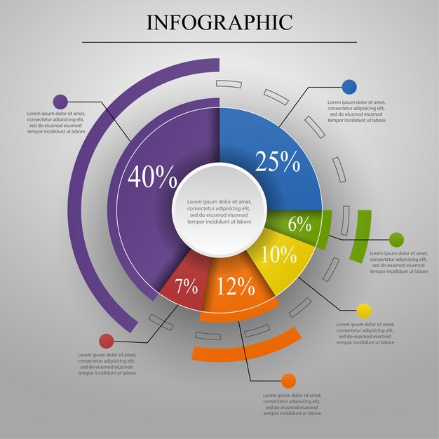 Красивое оформление графиков Round infographic Vectors & Illustrations for Free Download Freepik