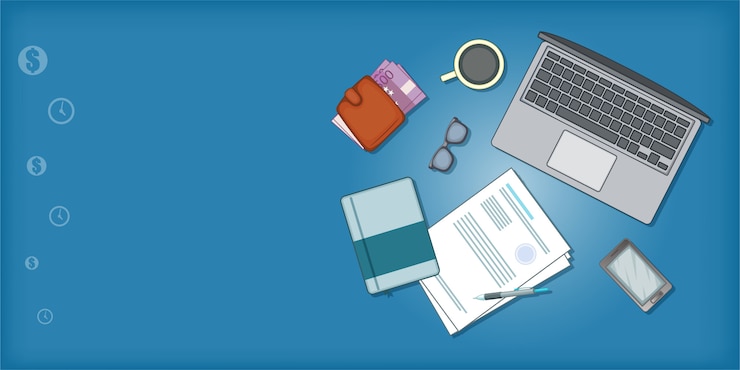Vector business plan background horizontal, cartoon style