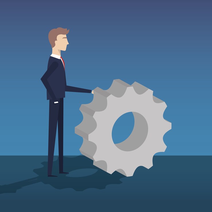 Vector business plan growth with businessman avatar