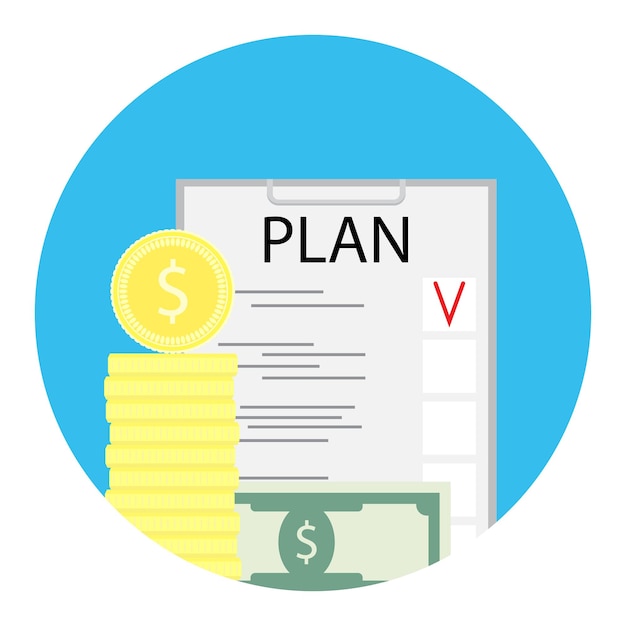 Business plan icon finance