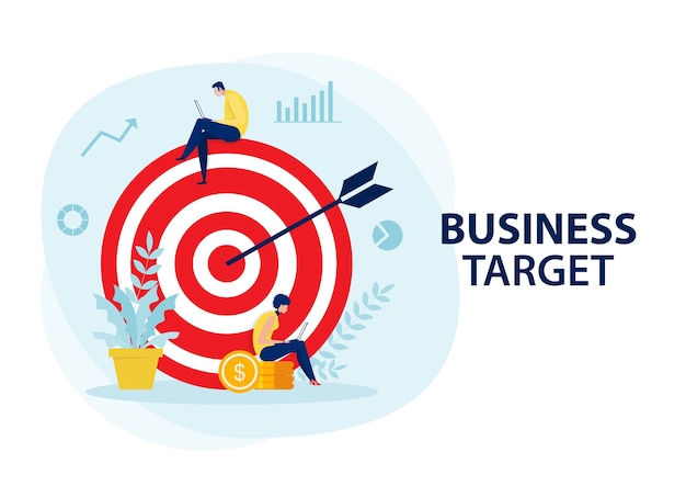 Business plan and  target achievement concept