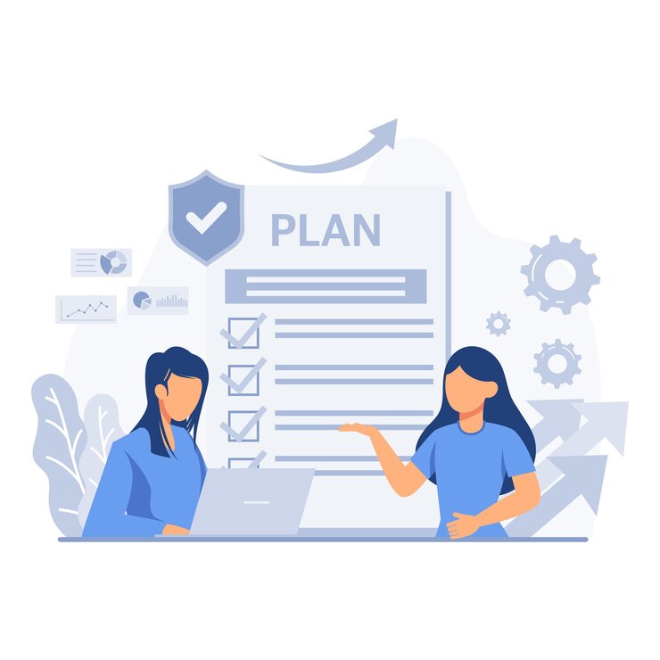 Vector business planning, target, business work flow, time management, business presentation. flat vector modern illustration