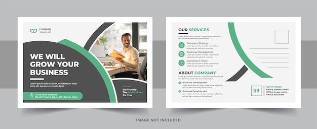 business post card design template