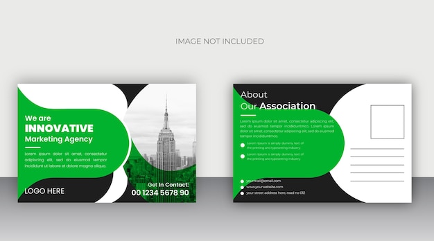 Business post card design template