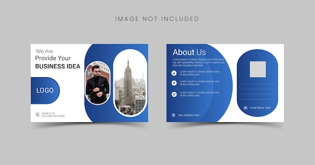 Vector business post card template