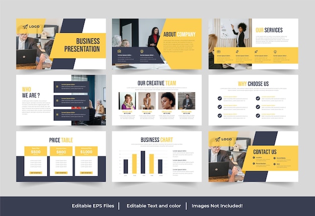 Vector business powerpoint presentation design