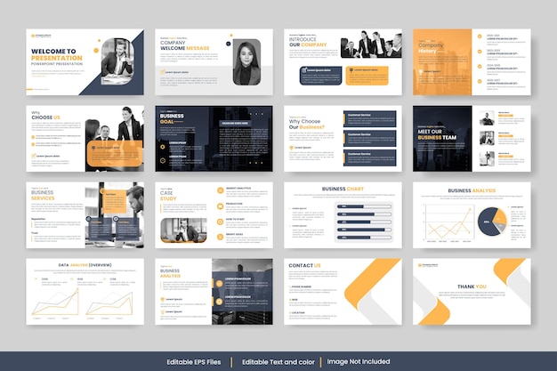 Business powerpoint presentation slide template and business proposal template