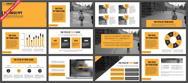 Business powerpoint presentation slides templates from infographic elements.