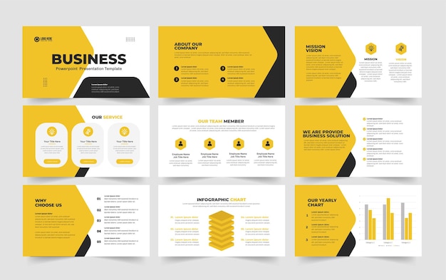 Вектор Дизайн бизнес-шаблона powerpoint и шаблон бизнес-презентации