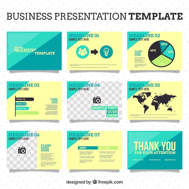 Vector business powerpoint template