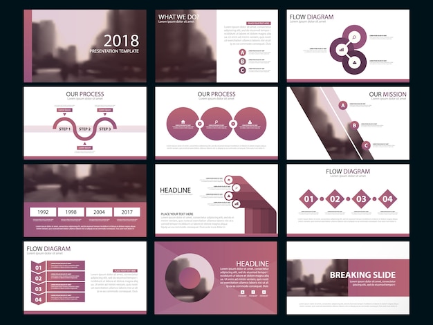 Business presentatie infographic elementen sjabloon set, jaarverslag corporate horizontale brochure ontwerp sjabloon