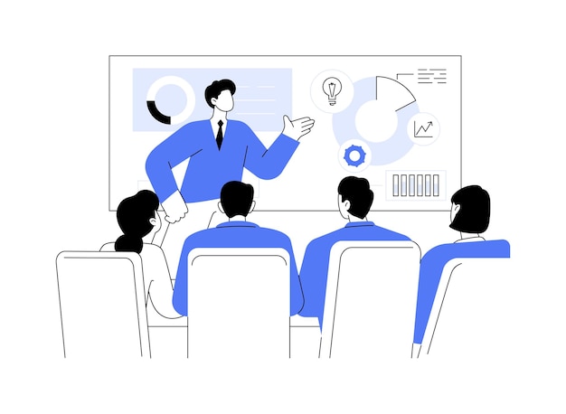 Illustrazione vettoriale del concetto astratto di presentazione aziendale