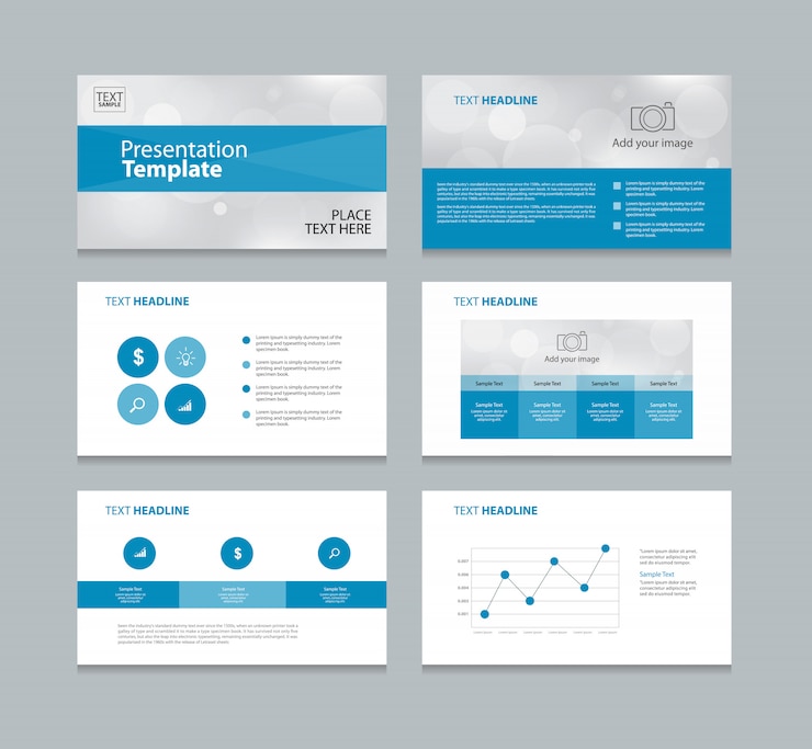 Vector business presentation backgrounds design template
