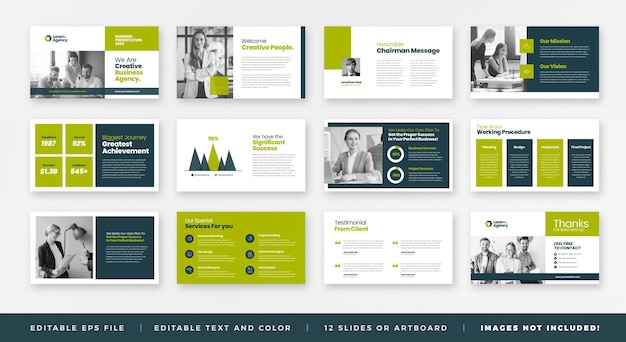 Business Presentation Brochure Guide Design, Pitch Deck Slide Template or Sales Guide Slider