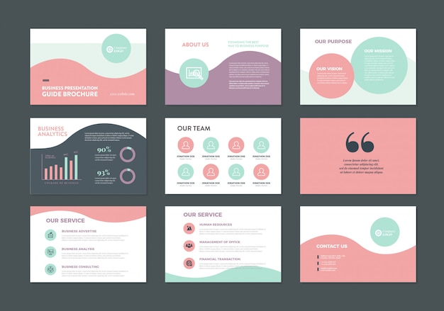 Vector business presentation  design slide template | sales guide slider