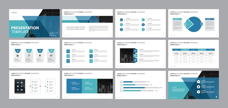 business presentation design template and page layout design 