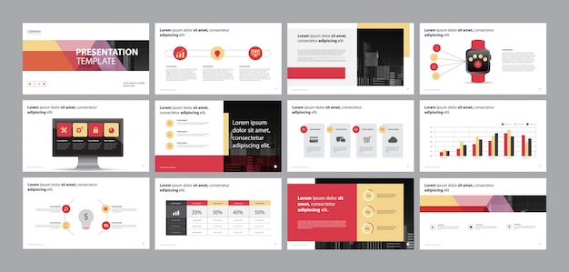 Modello di progettazione presentazione aziendale e layout di pagina