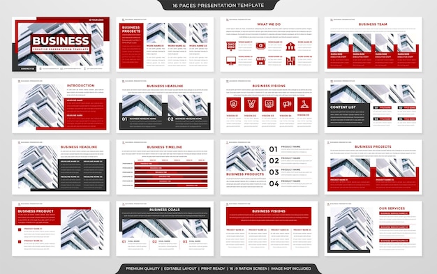 Vector business presentation editable template with minimalist and modern style use for annual report