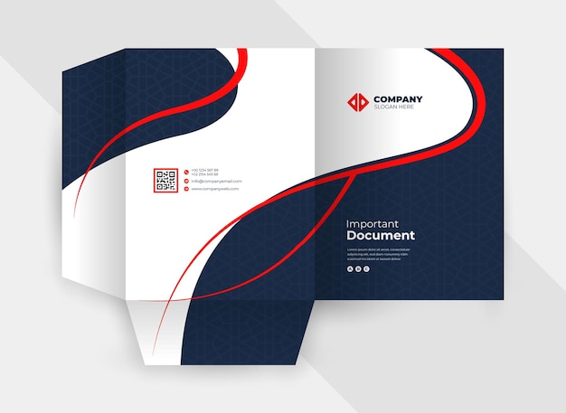 Business Presentation Folder Template For Corporate Office