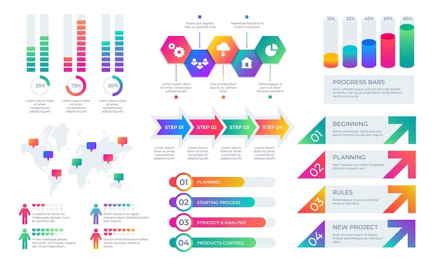 Business presentation graph layout