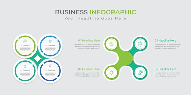 Modello di infografica presentazione aziendale