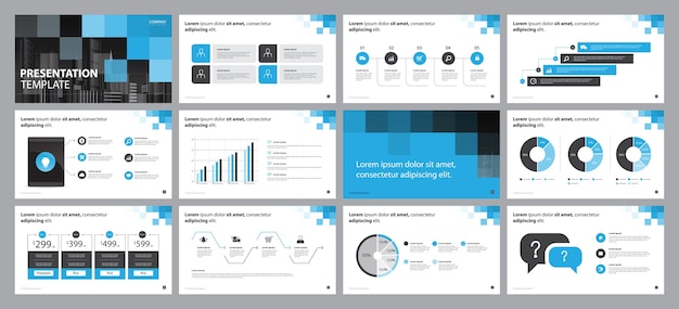 Vector business presentation layout design template