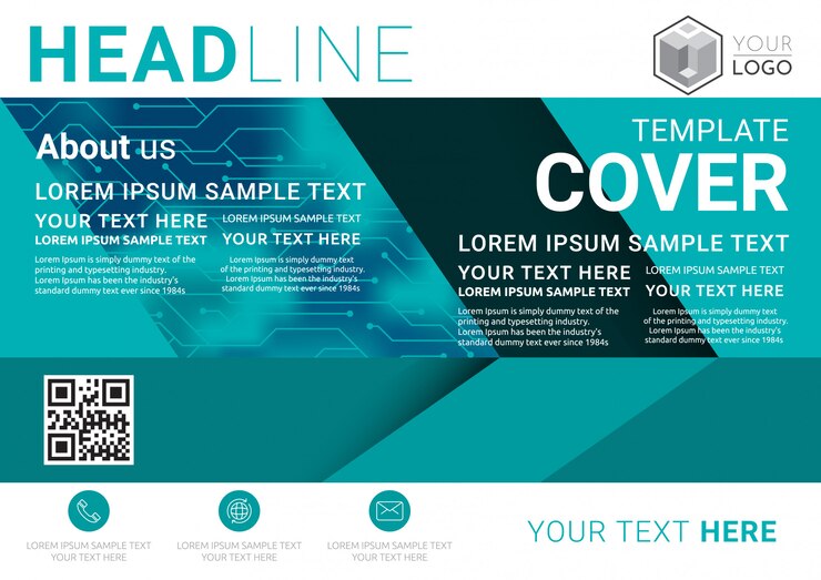 Vector business presentation layout design template.