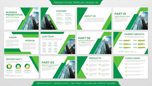 Vector business presentation layout template