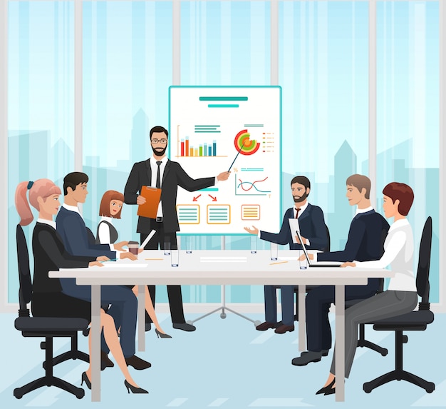 business presentation in office