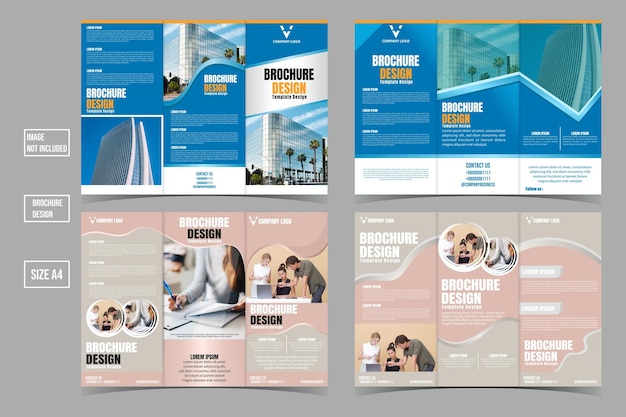 ビジネスポートフォリオとビジネスポートフォリオのミニマリストスタイルの使用でビジネスプレゼンテーションテンプレートデザインパンフレット