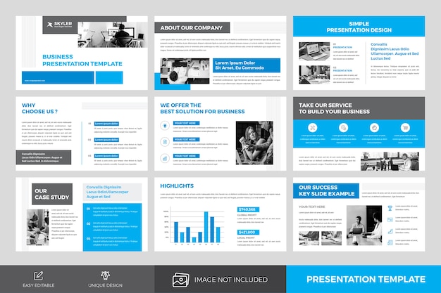 Vector business presentation template design