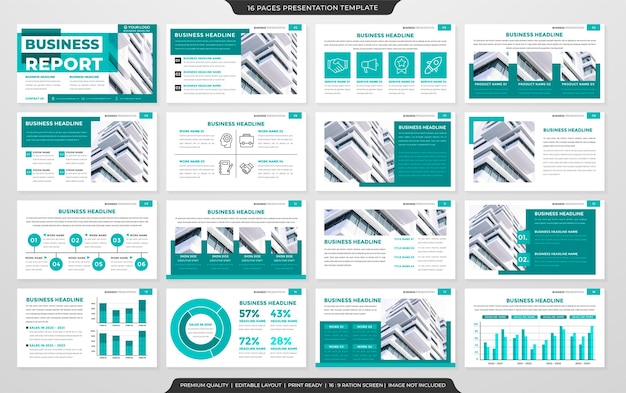 business presentation template editable vector design