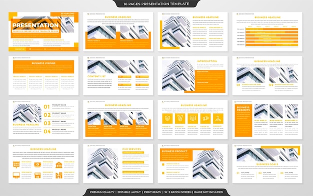 business presentation template editable vector design