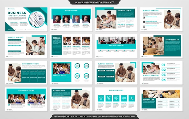 ビジネスプレゼンテーションのテンプレート 編集可能なベクトルデザイン