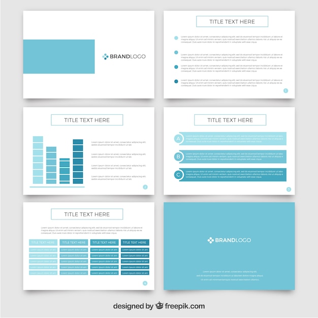 Business presentation template in flat style