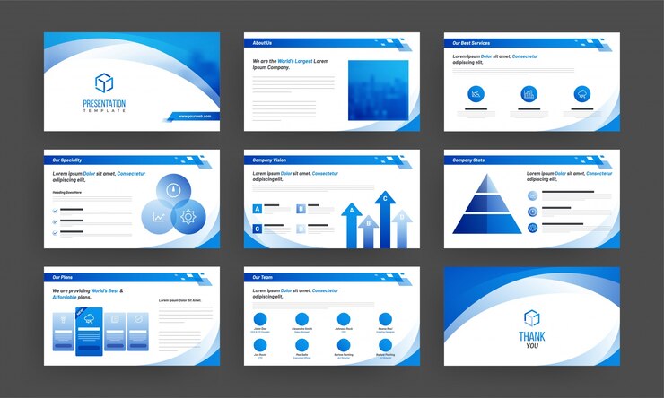 Vector business presentation template with infographic elements 