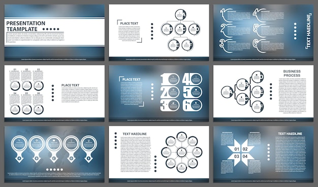 Vector business presentation templates modern elements of infographic