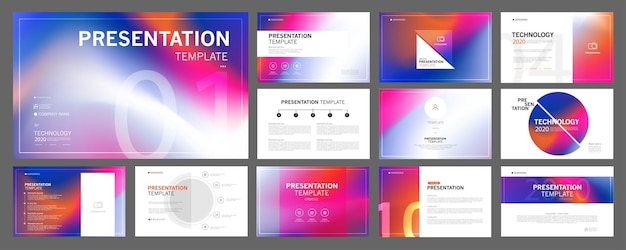 Vector business presentation templates set use in presentation flyer and leaflet corporate report