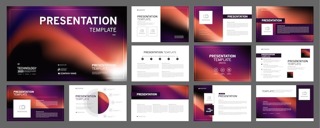 Vector business presentation templates set use in presentation flyer and leaflet corporate report