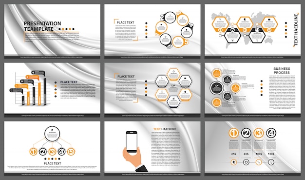 Vector business presentation templates.