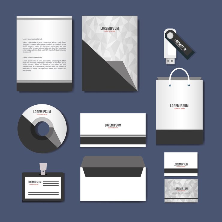 Vector business printed advertising items