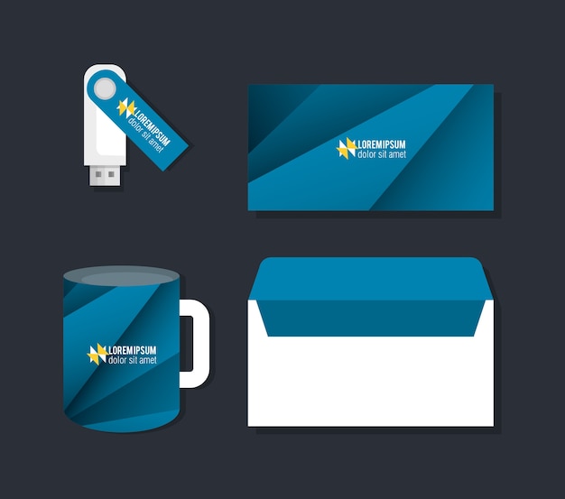 Vector business printed advertising items