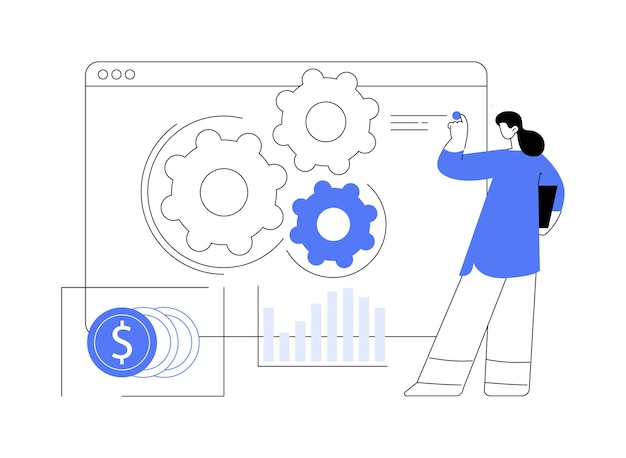 Vector business process automation abstract concept vector illustration