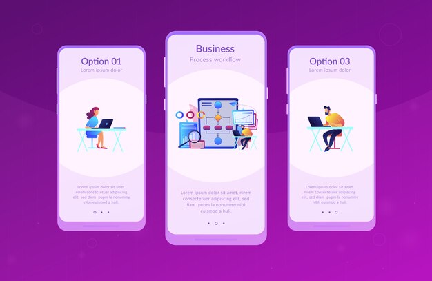 Business process automation (BPA) app interface template