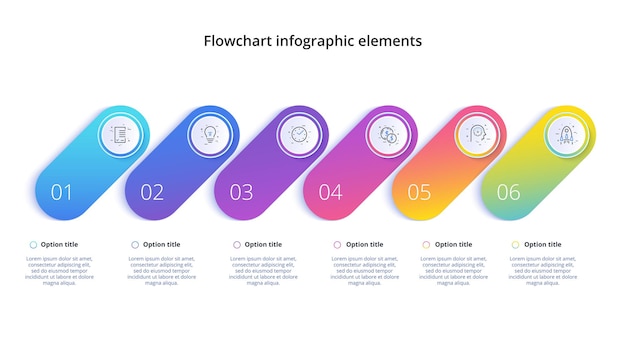 Business process chart infographics