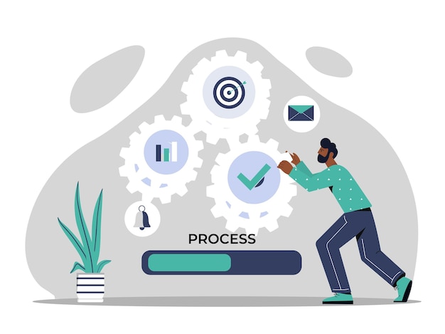 Vector business process concept