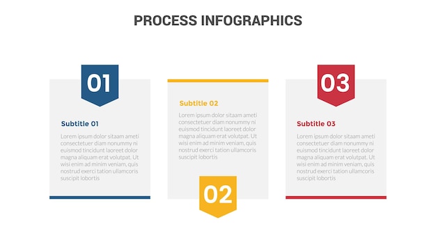 Business process stage infographics template diagram banner with table content and badge and 3 point step creative design for slide presentation data
