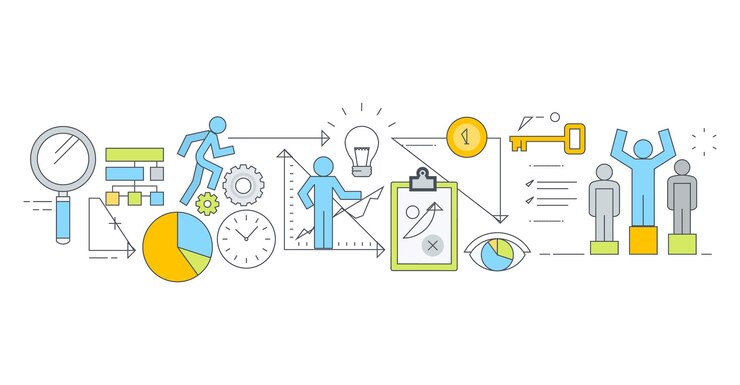 Vector business process vector illustration concept